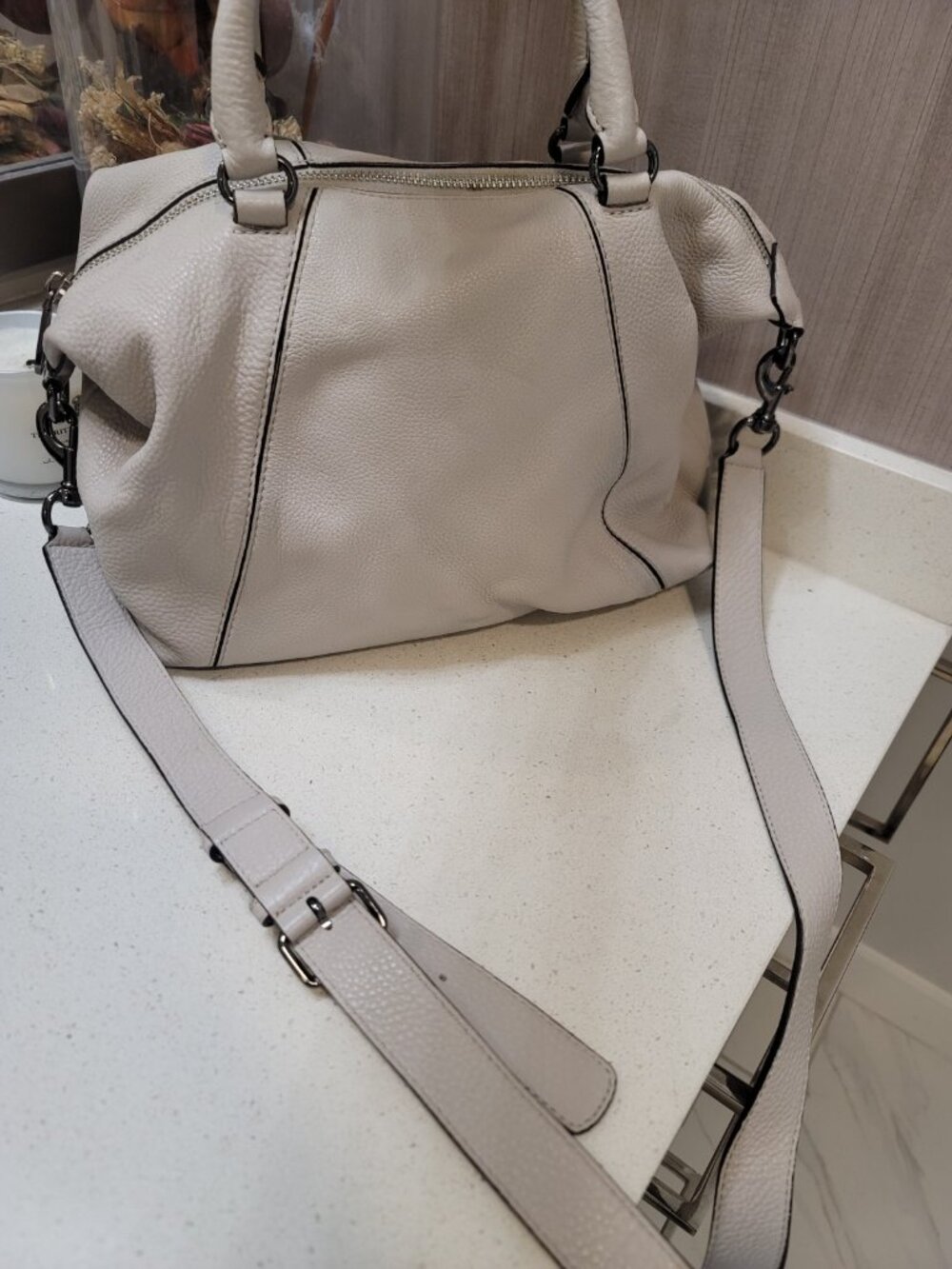 Rebecca Minkoff Small Isobel Putty Leather Satchel - Picture 2 of 15